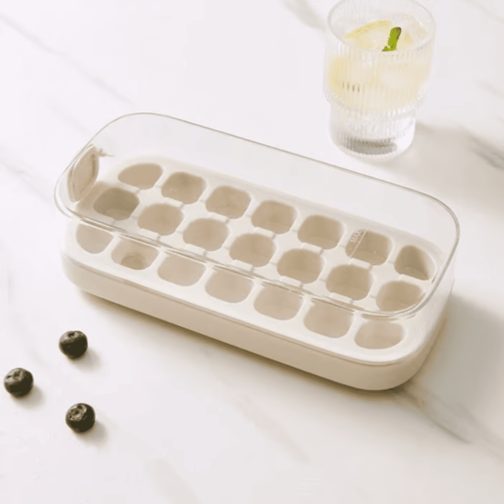 FrostEase Ice Molder – Highlights the clarity and quality of the ice cubes.